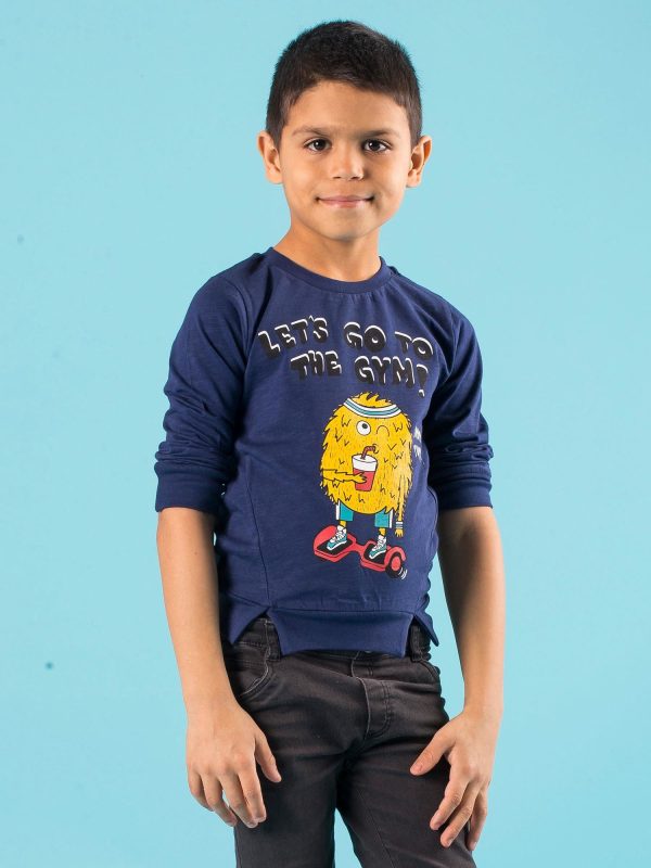 Wholesale Navy blue blouse for boy made of cotton