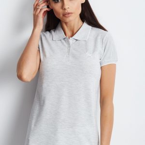 Wholesale Grey Butterfly Polo Shirt