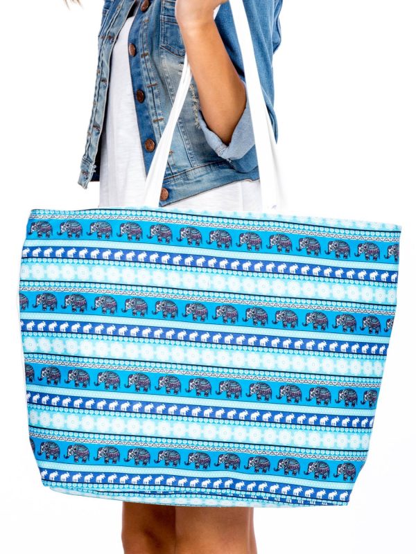 Wholesale Blue and White Patterned Bag