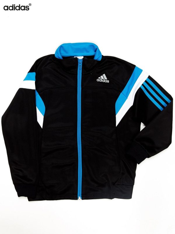 Wholesale ADIDAS PERFORMANCE Black-and-blue cardigan sweatshirt for boys