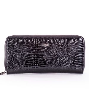 Wholesale Women's Wallet Patent Black Leather