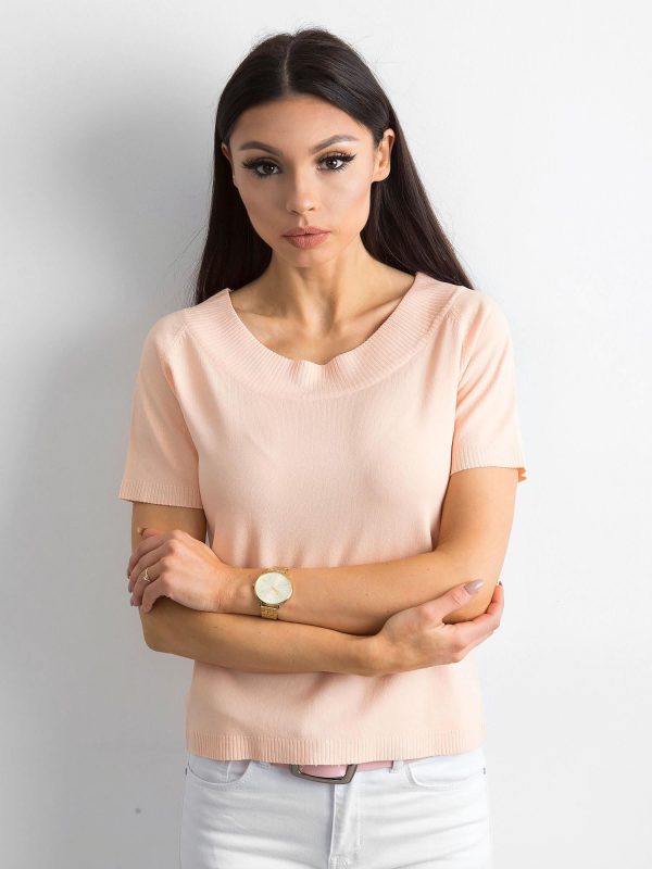 Wholesale Short sleeve blouse peach