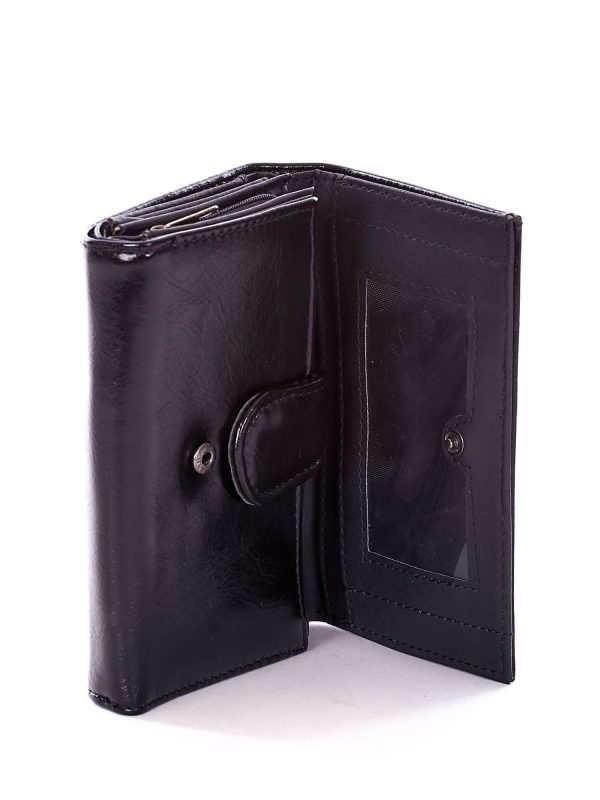 Wholesale Black ladies wallet with pockets