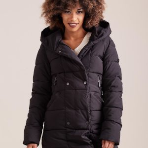 Wholesale Black Quilted Winter Jacket