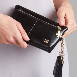 Wholesale Black leather wallet-sachet