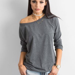 Wholesale Dark Grey Blouse Fiona