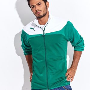 Wholesale PUMA White-Green Men's Sports Sweatshirt