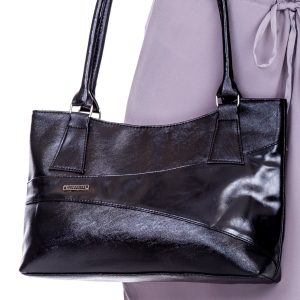 Wholesale Black women's bag with stitching