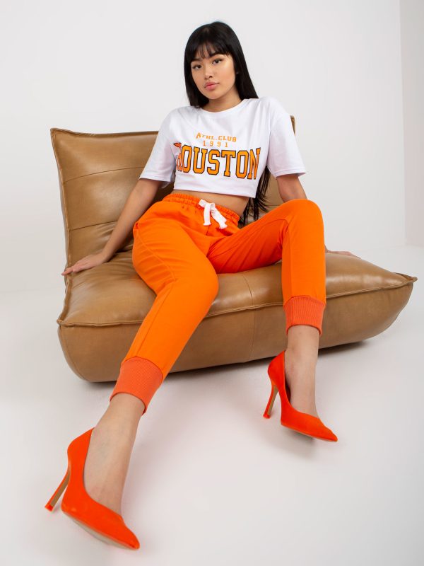 Wholesale Orange sweatpants basic joggers