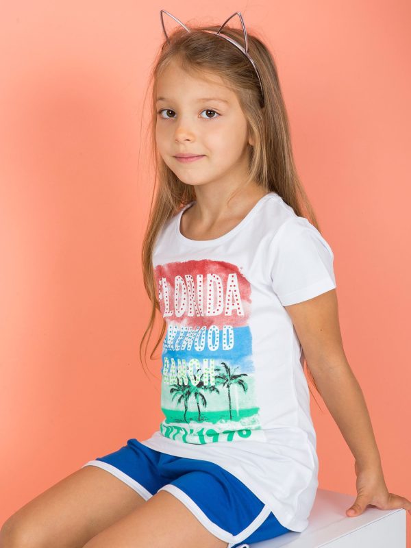 Wholesale White t-shirt for girl with inscriptions