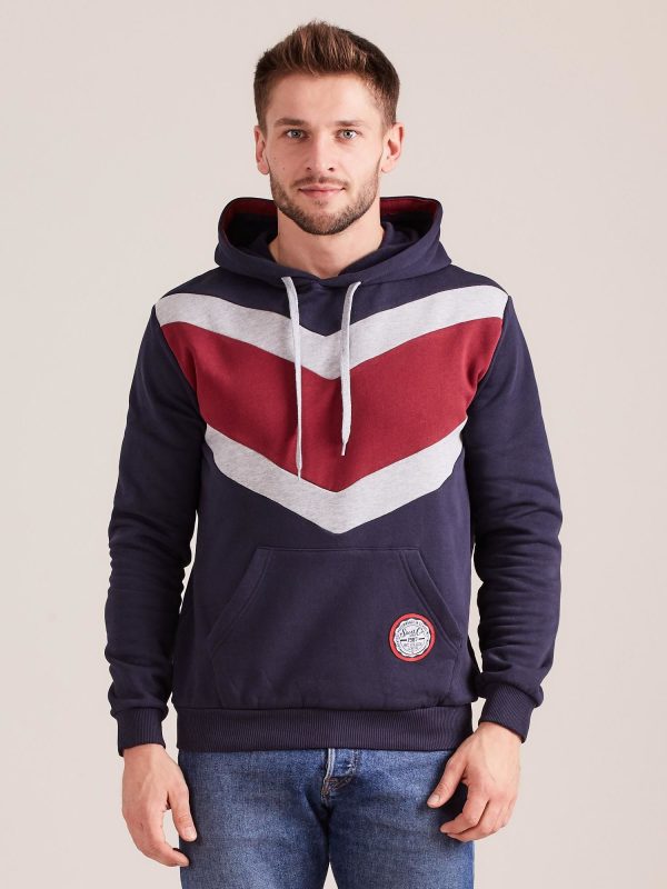 Wholesale Navy Blue Men's Hoodie