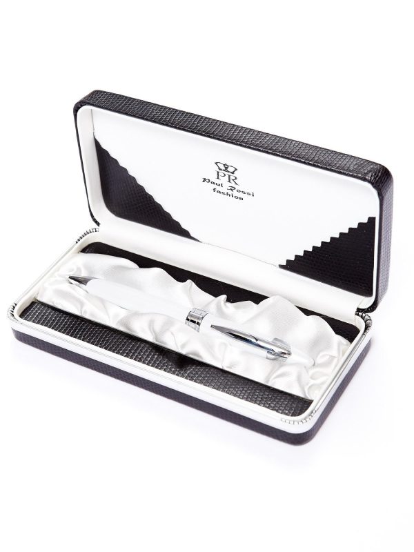 Wholesale White ballpoint pen in elegant case