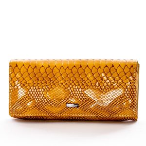 Wholesale Brown wallet with snake skin motif