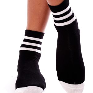 Wholesale Black Striped Women Socks