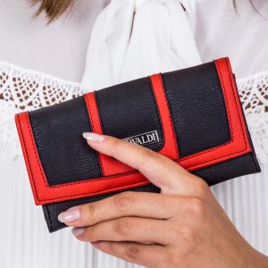 Wholesale Black and red wallet with stitching