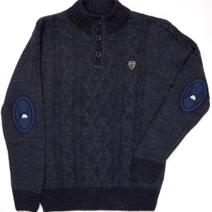 Wholesale Dark blue sweater for boy in braids