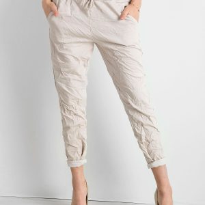 Wholesale Beige women's trousers with stripes