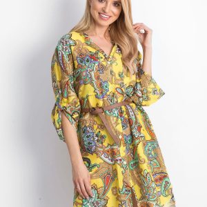 Wholesale Yellow Sentiment Dress