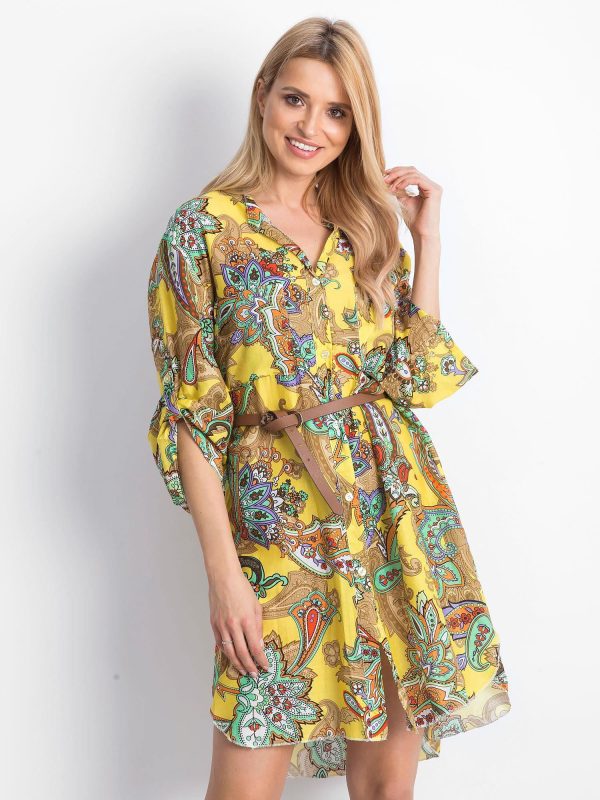 Wholesale Yellow Sentiment Dress