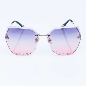 Wholesale Large Women Square Sunglasses NO FRAME With Zirconia