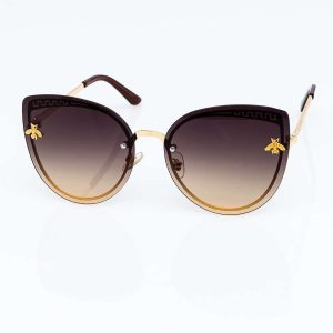 Wholesale Brown Women's CAT EYE Sunglasses with Insect