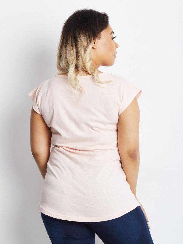 Wholesale Pale pink T-shirt plus size Endemic