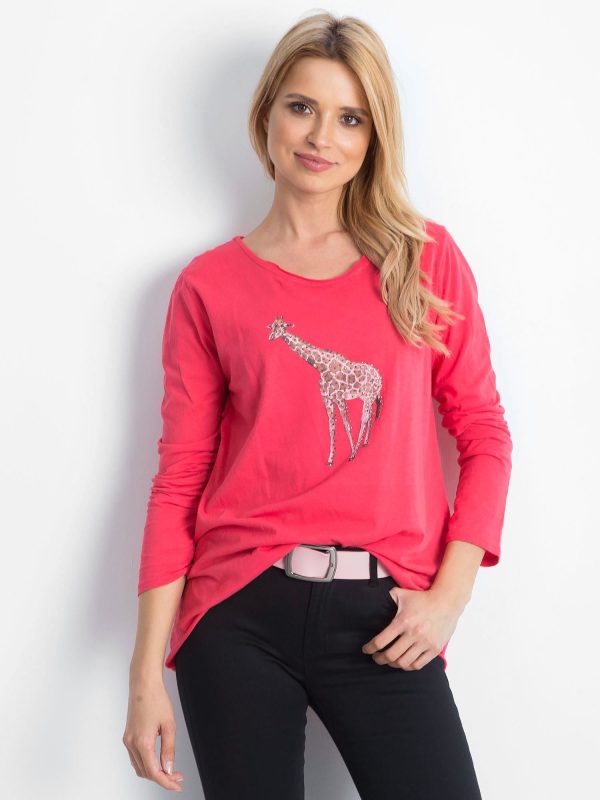 Wholesale Giraffe Coral Blouse