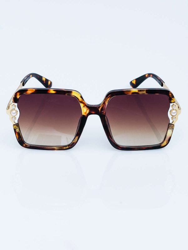 Wholesale Women's Pearl Decorated Sunglasses