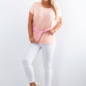 Wholesale Peach smooth t-shirt PLUS SIZE