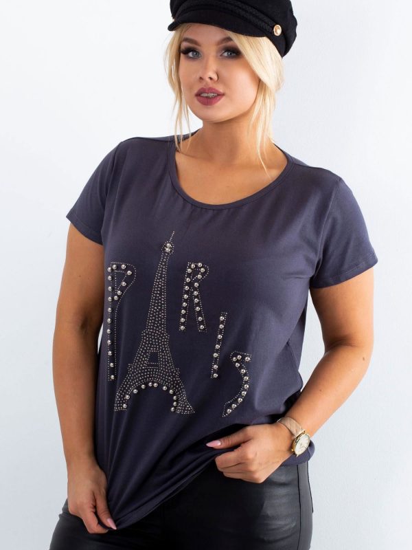 Wholesale Graphite T-shirt with plus size