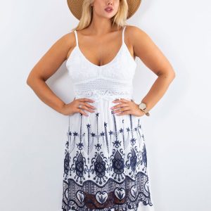 Wholesale White Sympathy Plus Size Dress