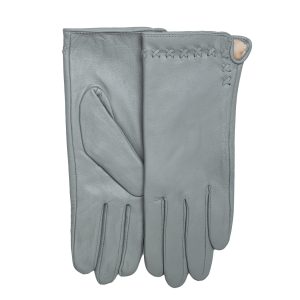 Wholesale Light Grey Women's Eco-Leather Gloves