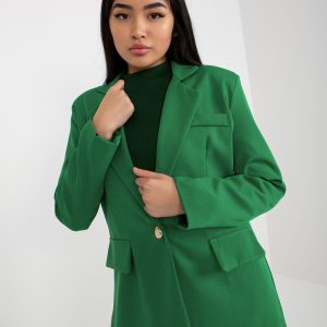 Wholesale Green Women's Blazer with Button Closure Veracruz