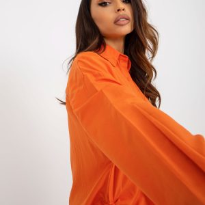 Wholesale Orange loose classic shirt with welts