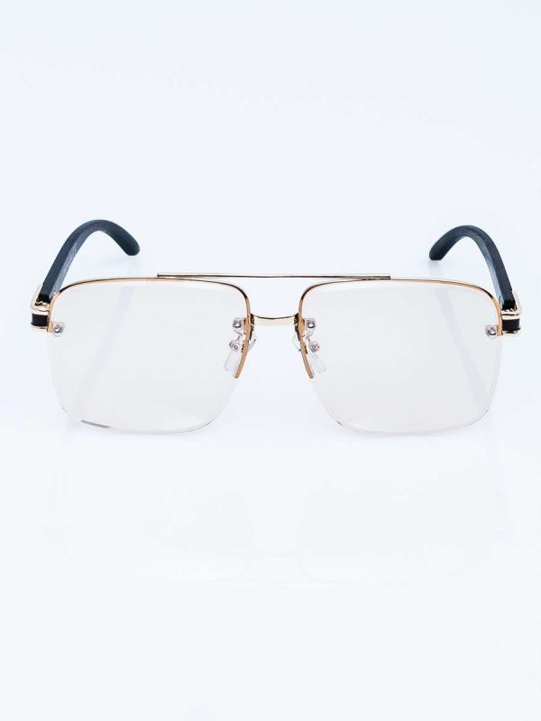 Wholesale Elegant Men's Sunglasses With Wood Motif Tumples