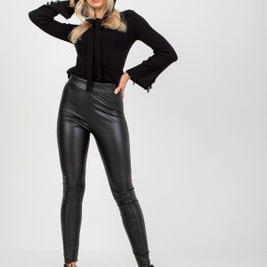 Wholesale Black Women's Eco Leather Insulated Leggings