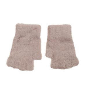 Wholesale Beige Fingerless Gloves