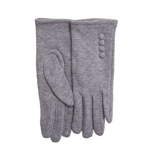 Wholesale Light grey gloves with buttons