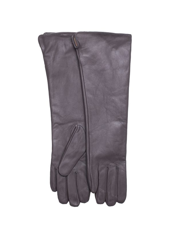 Wholesale Grey eco leather long gloves