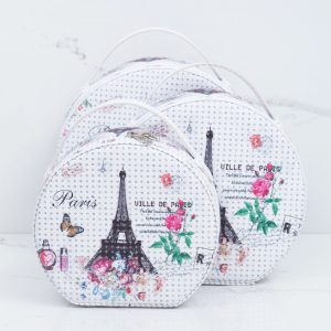 Wholesale White women's cosmetic bags 3 pcs.