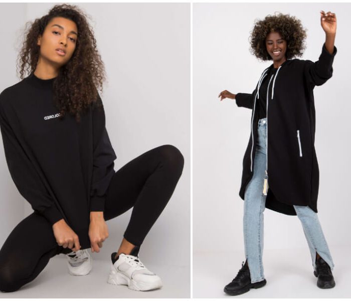 Black sweatshirt wholesale clothing – an absolute classic in your store