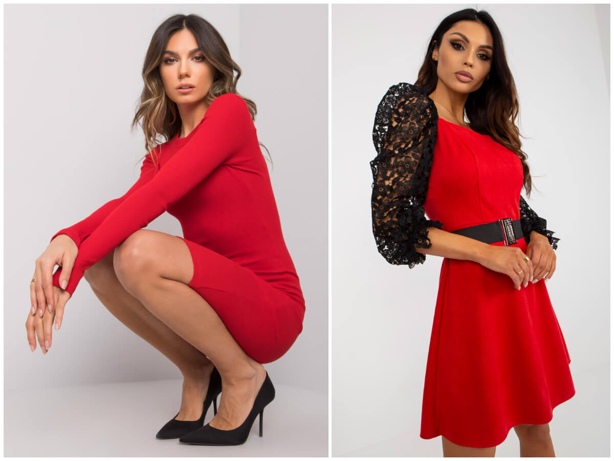 Red dress for the holidays – bet on an expressive look!