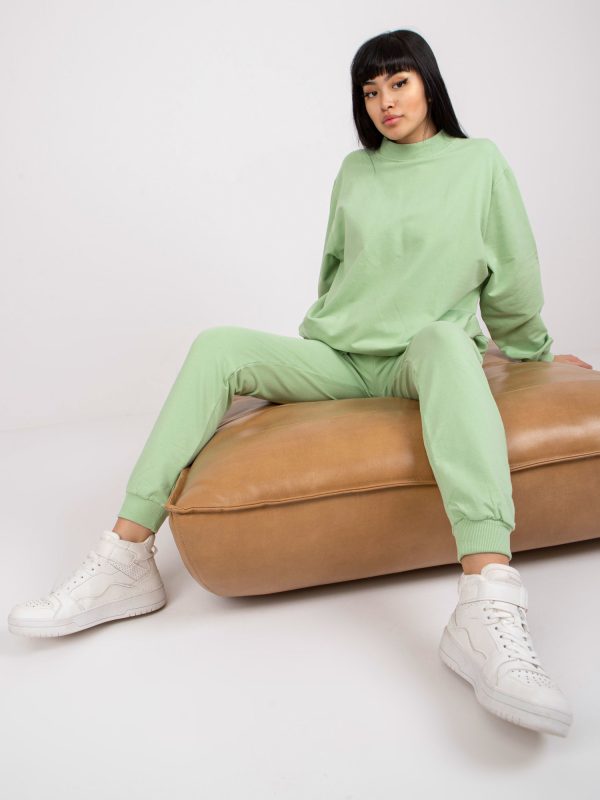 Wholesale Pistachio sweatshirt oversize cotton