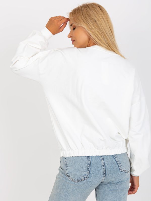 Wholesale White Cotton Hoodless Sweatshirt RUE PARIS