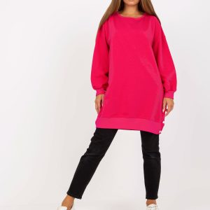 Wholesale Fuchsia tunic basic long sleeve RUE PARIS