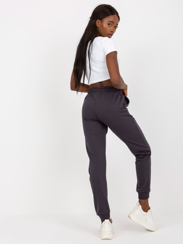 Wholesale Graphite basic sweatpants with pockets