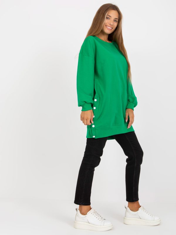 Wholesale Green basic tunic with straight cut RUE PARIS