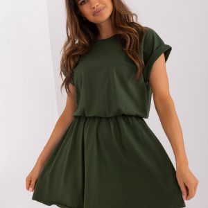 Wholesale Khaki basic cotton dress RUE PARIS