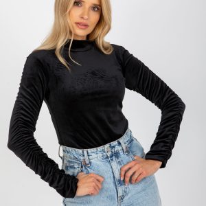 Wholesale One size black velvet blouse RUE PARIS