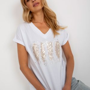 Wholesale White blouse with V V neckline RUE PARIS